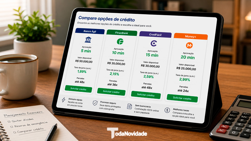 Bancos que liberam crédito na hora e como conseguir aprovação rápida em empréstimos e linhas de crédito digitais